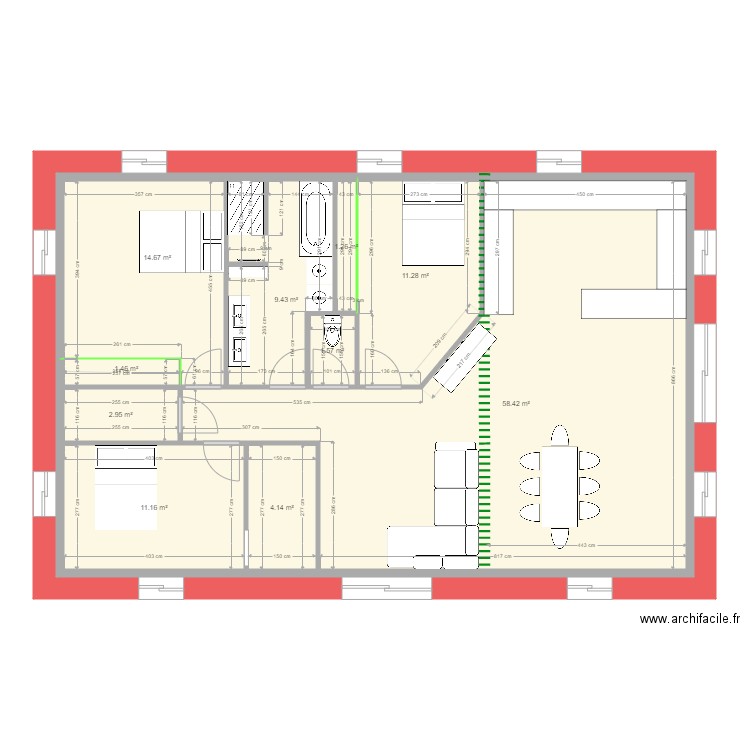 Gaufrèze sdb. Plan de 0 pièce et 0 m2