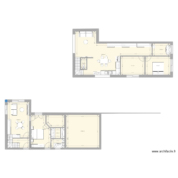 extension studio. Plan de 0 pièce et 0 m2