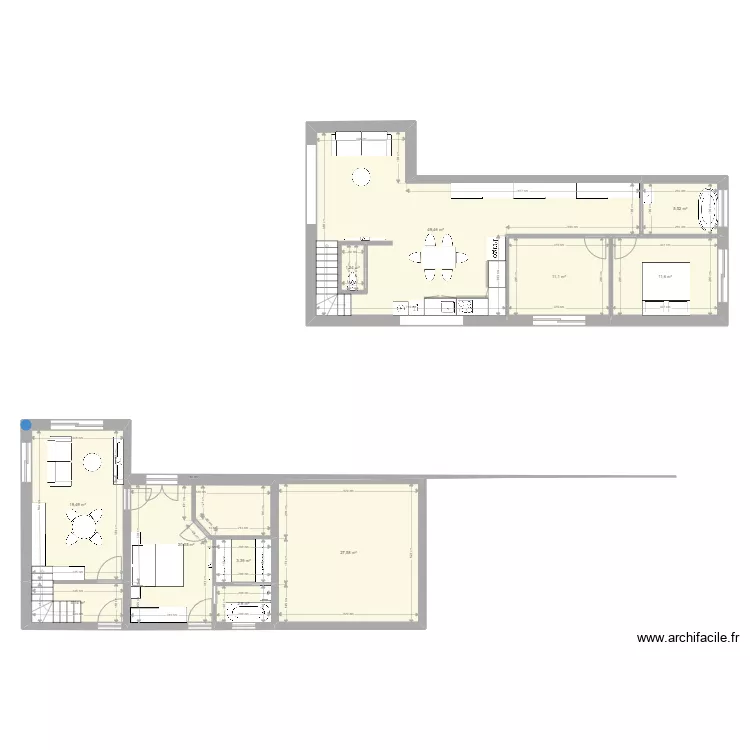 extension studio. Plan de 