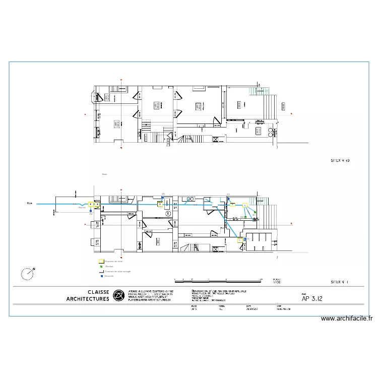 Claisse Architecture Mol 138. Plan de 