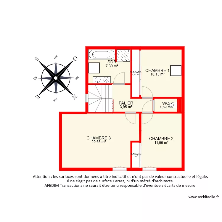 BI 7712 ETAGE. Plan de 