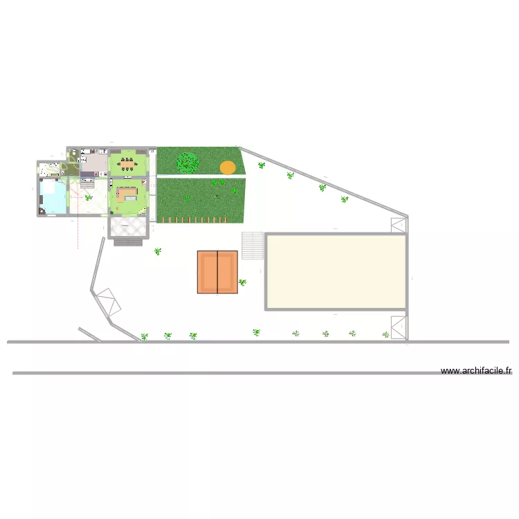 plan de masse sans le toit 01. Plan de 