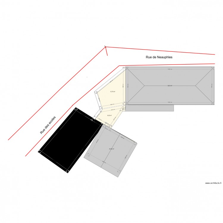 plan de masse avantv5. Plan de 0 pièce et 0 m2