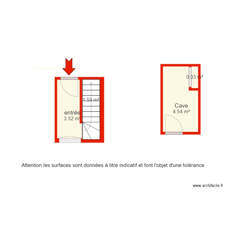 BI 5508 entré et cave non  côté. Plan de 0 pièce et 0 m2