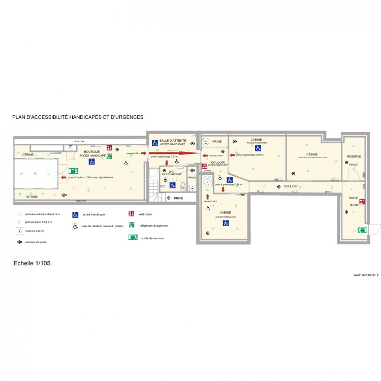 sci huet ACCES HANDICAPÉS. Plan de 0 pièce et 0 m2