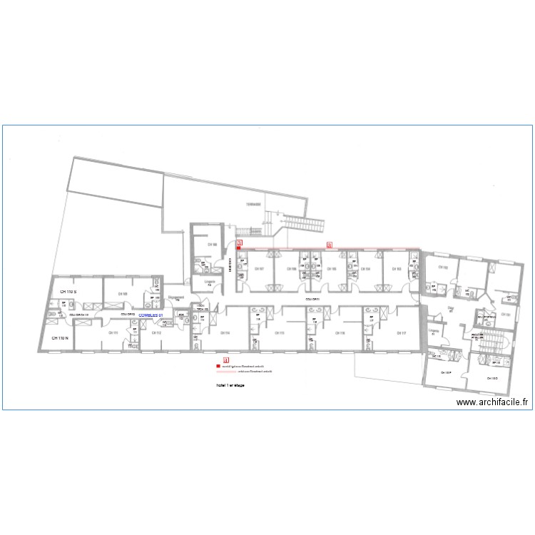 toraja hotel 1 er etage3. Plan de 0 pièce et 0 m2