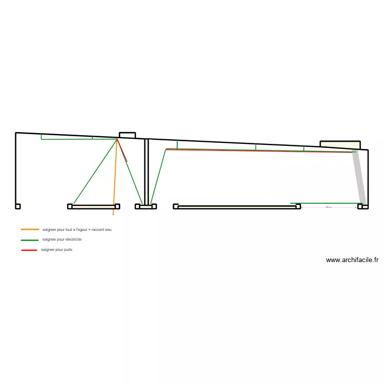 plan devant esnandes - saignees. Plan de 