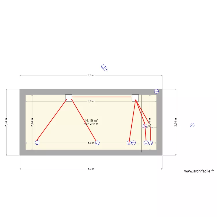 prise cot&eacute; victor. Plan de 