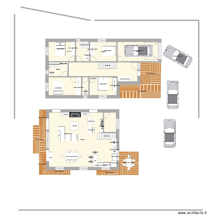 Nouvelle implantation. Plan de 6 pièces et 169 m2