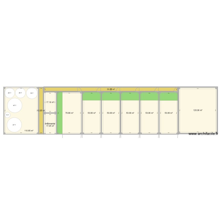 BATIMENT D ELEVAGE version 2. Plan de 0 pièce et 0 m2