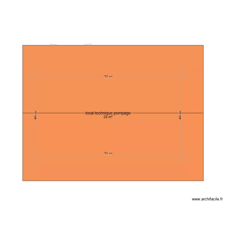 locale pompage. Plan de 