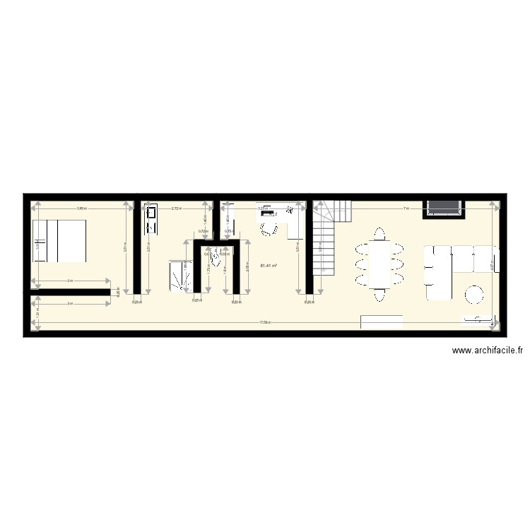 longère. Plan de 0 pièce et 0 m2