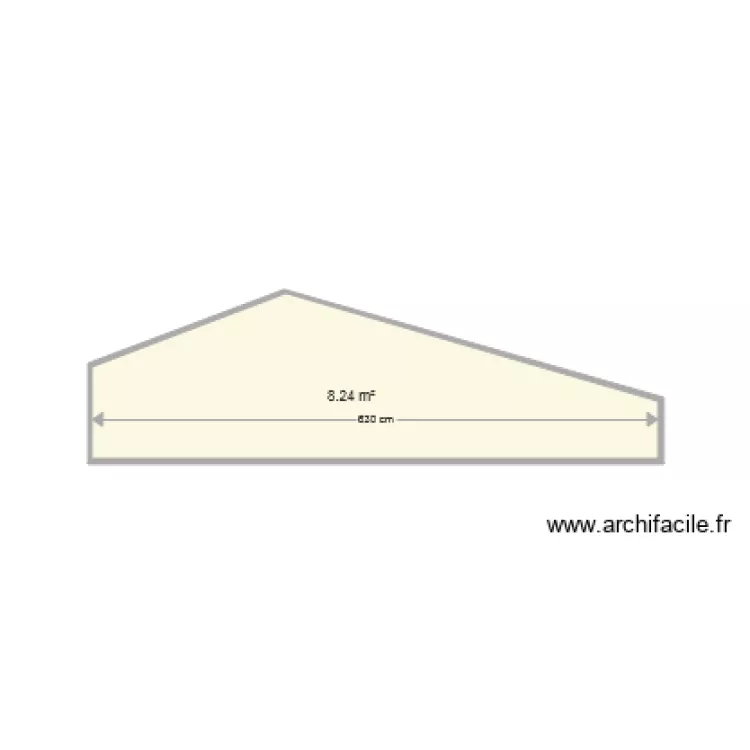 pente toit partie marilou. Plan de 