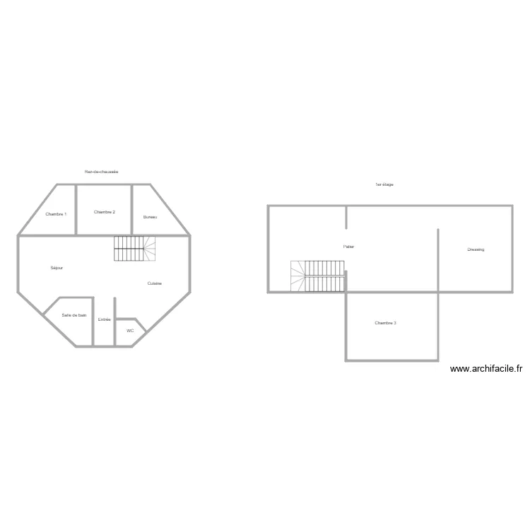 quatre champs. Plan de 