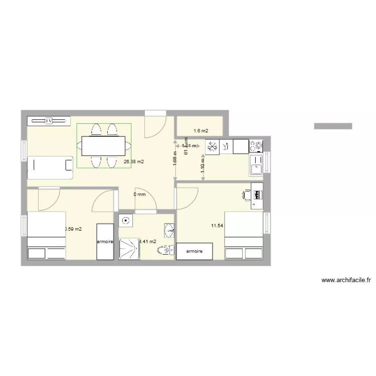apartamendua berria 2. Plan de 