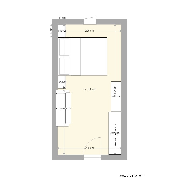 chambre parents. Plan de 0 pièce et 0 m2