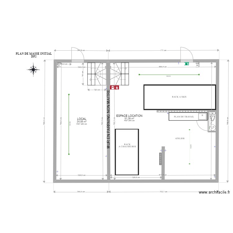SOUS SOL AVANT TRAVAUX. Plan de 0 pièce et 0 m2