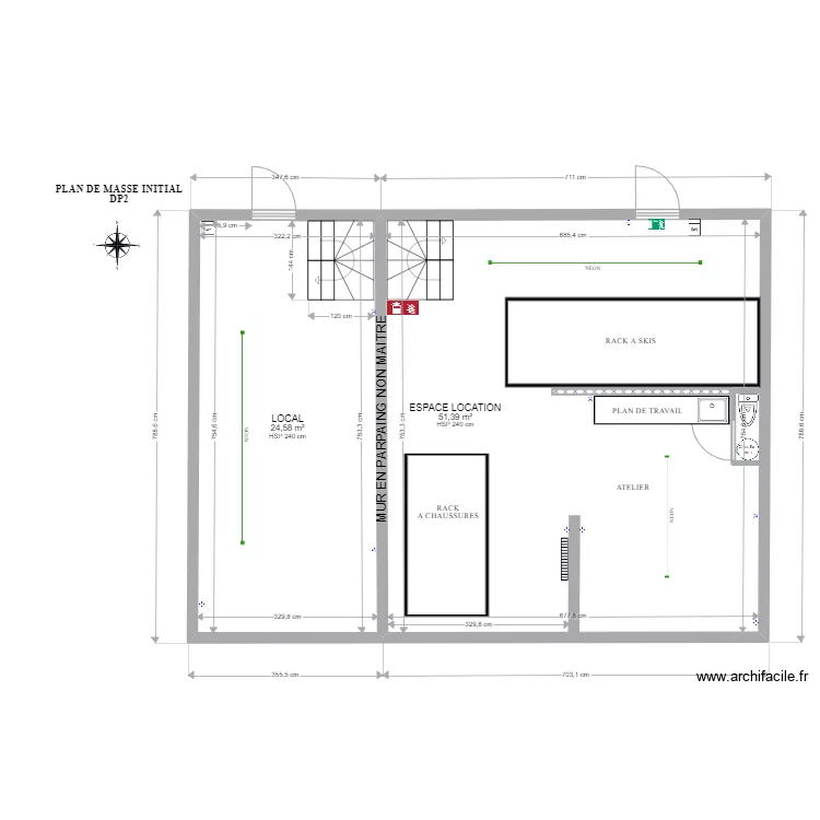 SOUS SOL AVANT TRAVAUX. Plan de SOUS SOL AVANT TRAVAUX. Plan de