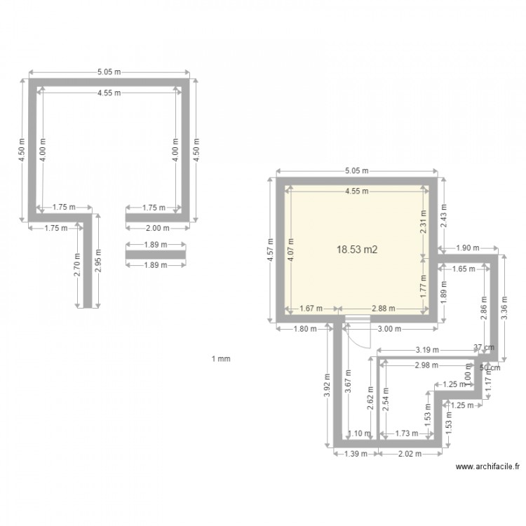brouillon. Plan de 0 pièce et 0 m2
