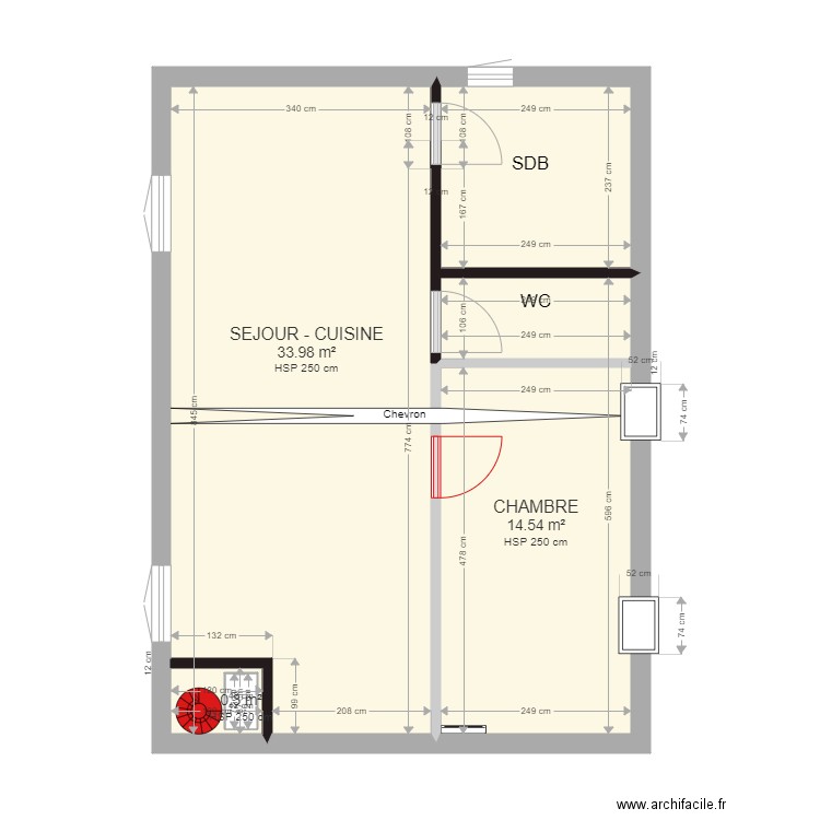 PROJET 2eme étage. Plan de 0 pièce et 0 m2