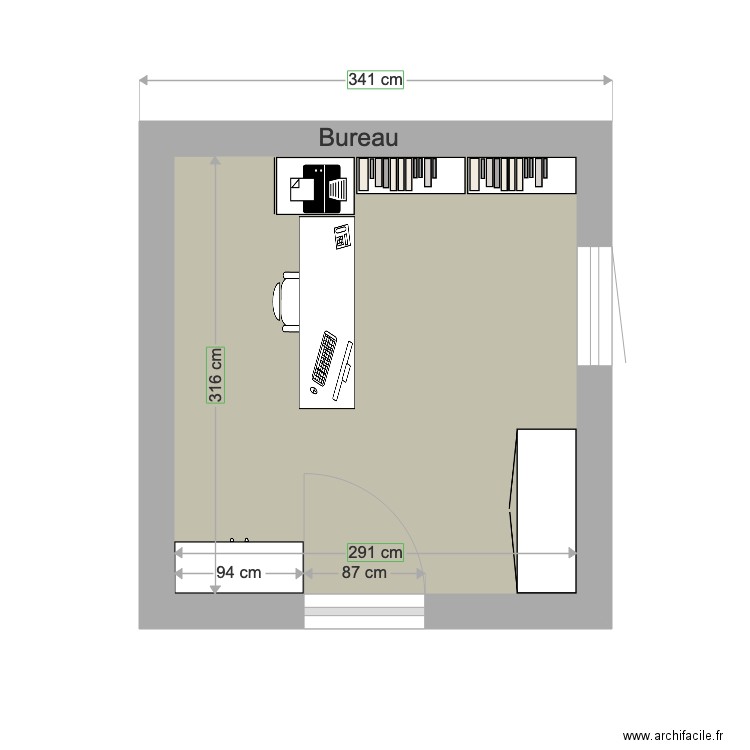 Bureau 2. Plan de 0 pièce et 0 m2