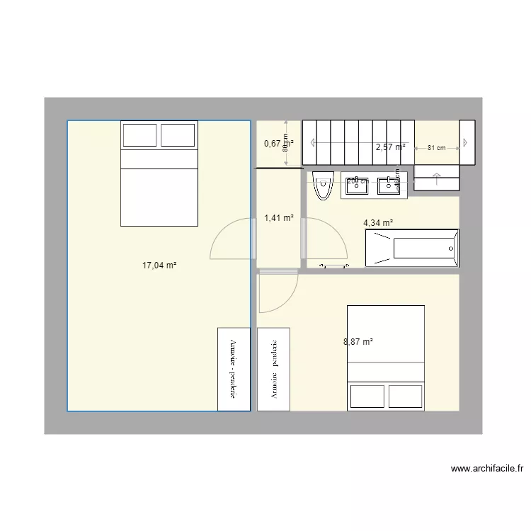 Maison Fareins 3 CH N1 V4 bis. Plan de 