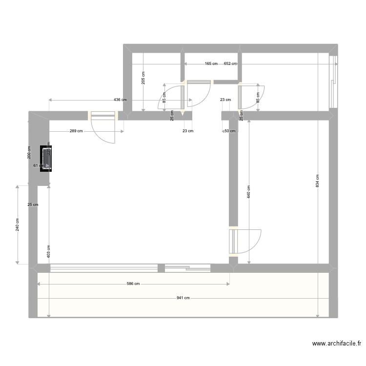 Ap 01 A. Plan de 5 pièces et 33 m2