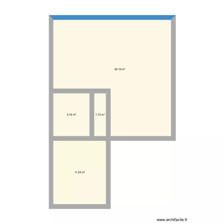 2 Pi&egrave;ces. Plan de 