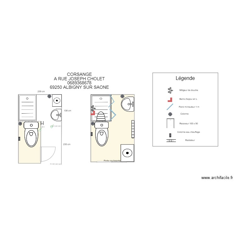 corsange. Plan de 0 pièce et 0 m2