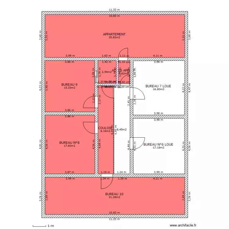 PONTPIERRE 8 2eme APPART   3 BX. Plan de 