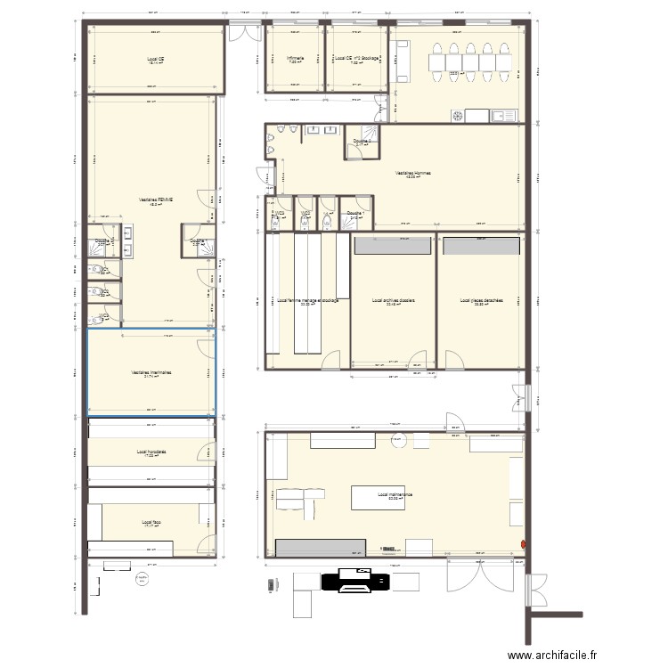 sanitaire imprimerie. Plan de 0 pièce et 0 m2