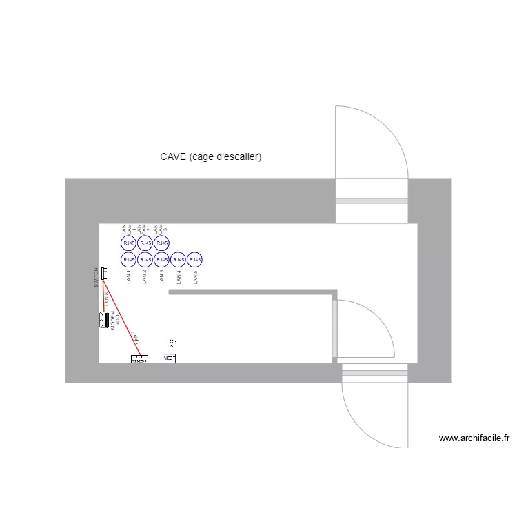 Ereffe  Cave. Plan de 