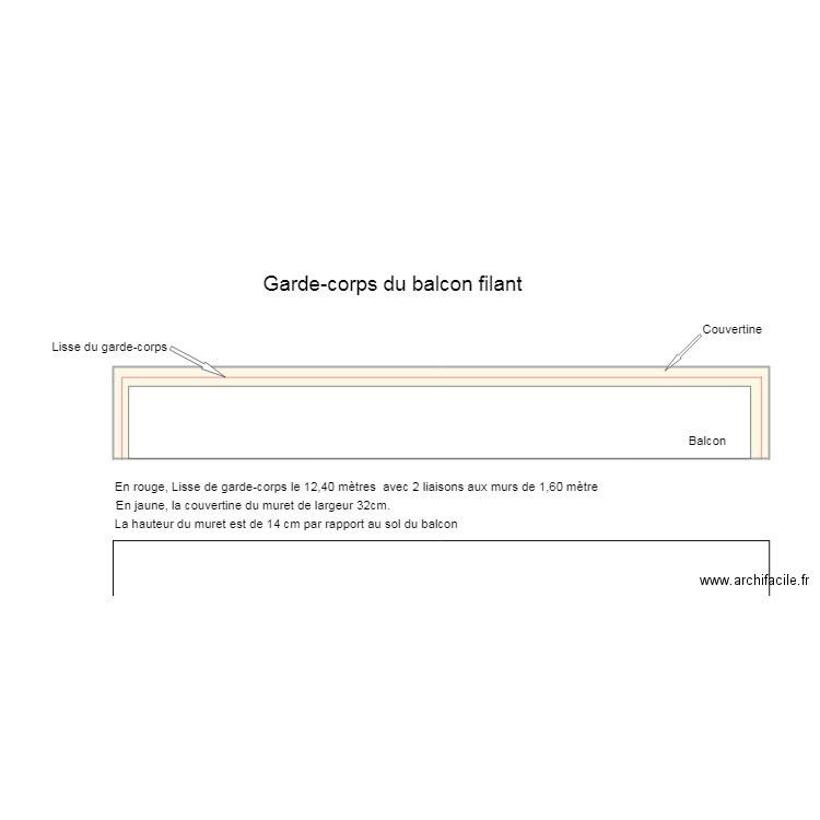 Balcon. Plan de 0 pièce et 0 m2