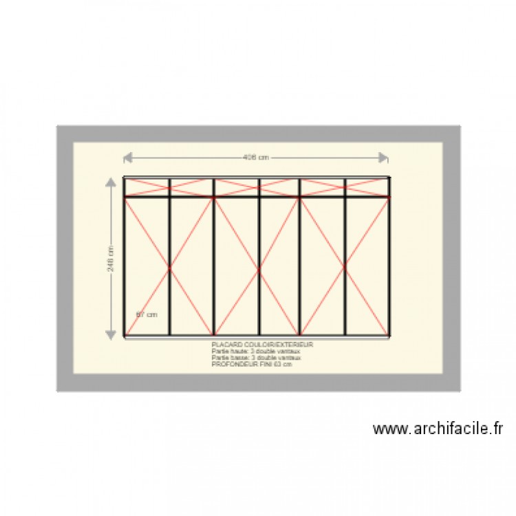 PLACARD   couloir exterieur v2. Plan de 0 pièce et 0 m2