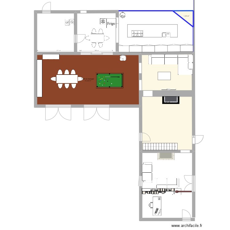 Artannes 3. Plan de 3 pièces et 89 m2