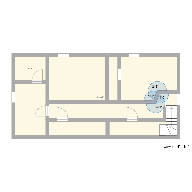 maison Carl haut. Plan de 2 pièces et 62 m2