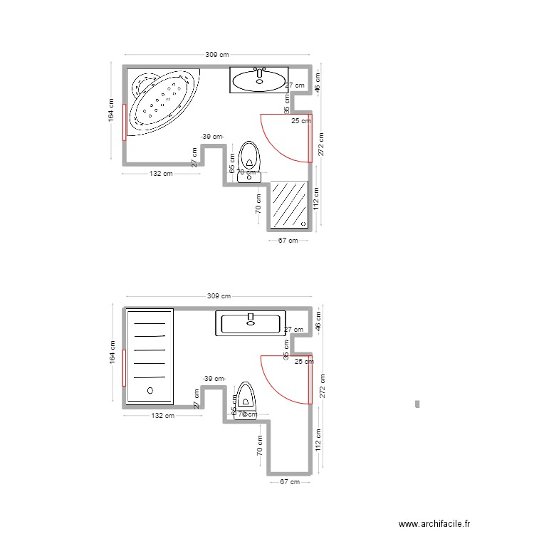 EVA LECHA. Plan de 1 pièce et 5 m2