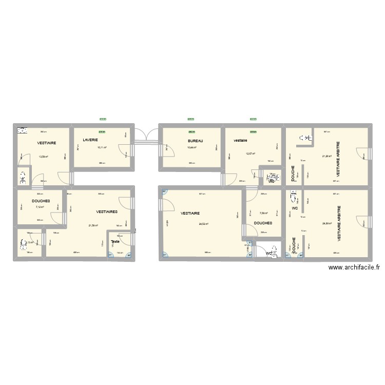 VESTIAIRES FOOTBALL DOULLENS 28/03/22. Plan de 0 pièce et 0 m2