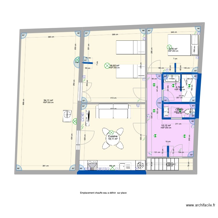 st roch appartement 2. Plan de 15 pièces et 198 m2