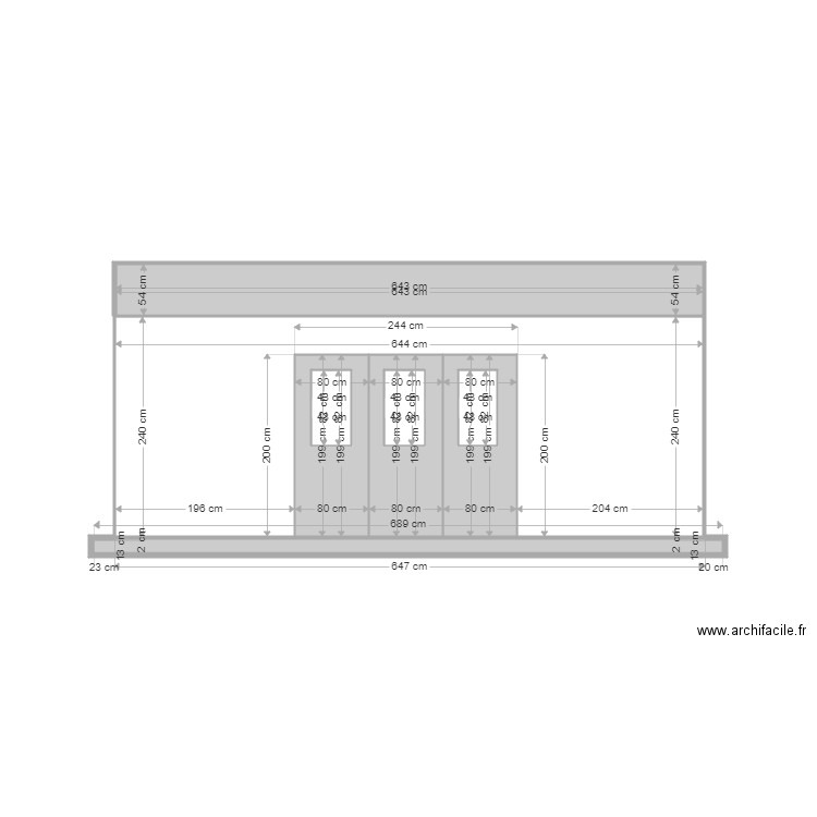 plan de coupe. Plan de 0 pièce et 0 m2