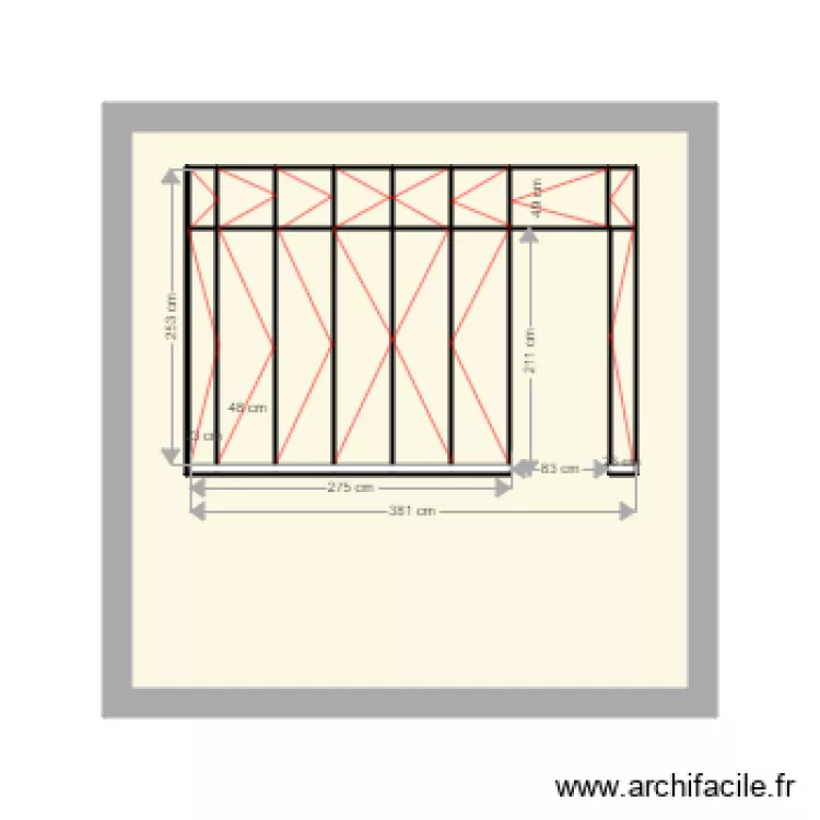 PLACARD SELLE chambre parents. Plan de PLACARD SELLE chambre parents. Plan de