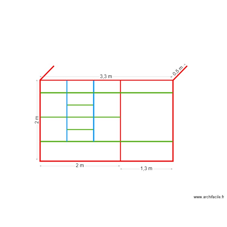 armoire Herstreer 2. Plan de 15 pièces et 6 m2