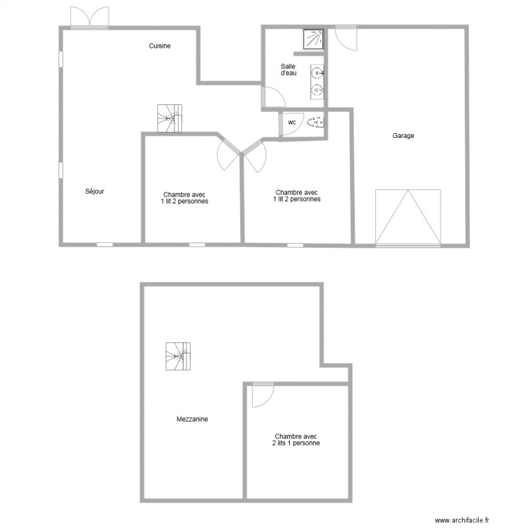 Plan Gîte 1006. Plan de 0 pièce et 0 m2