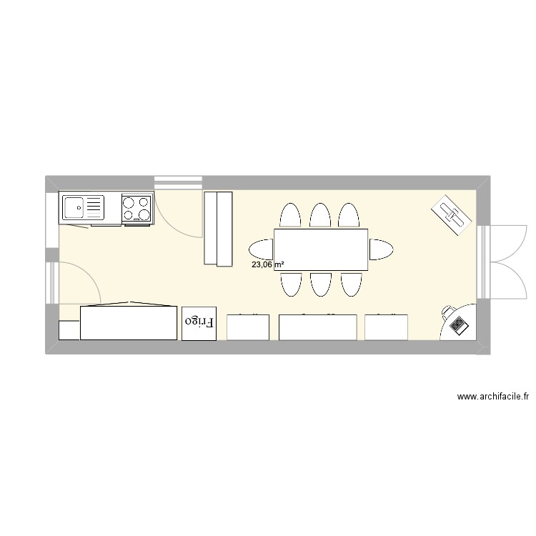 Cuisine André. Plan de 0 pièce et 0 m2
