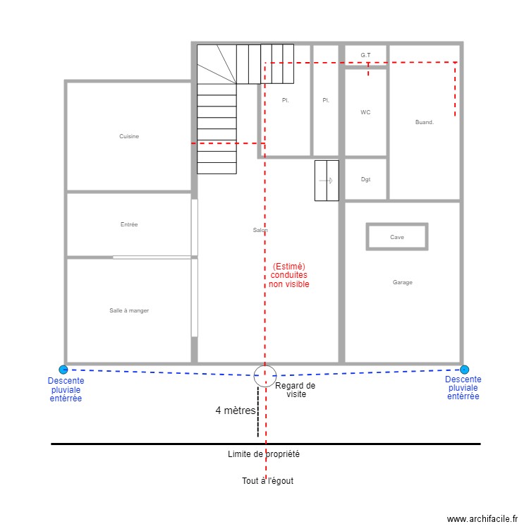 rdc valette. Plan de 0 pièce et 0 m2