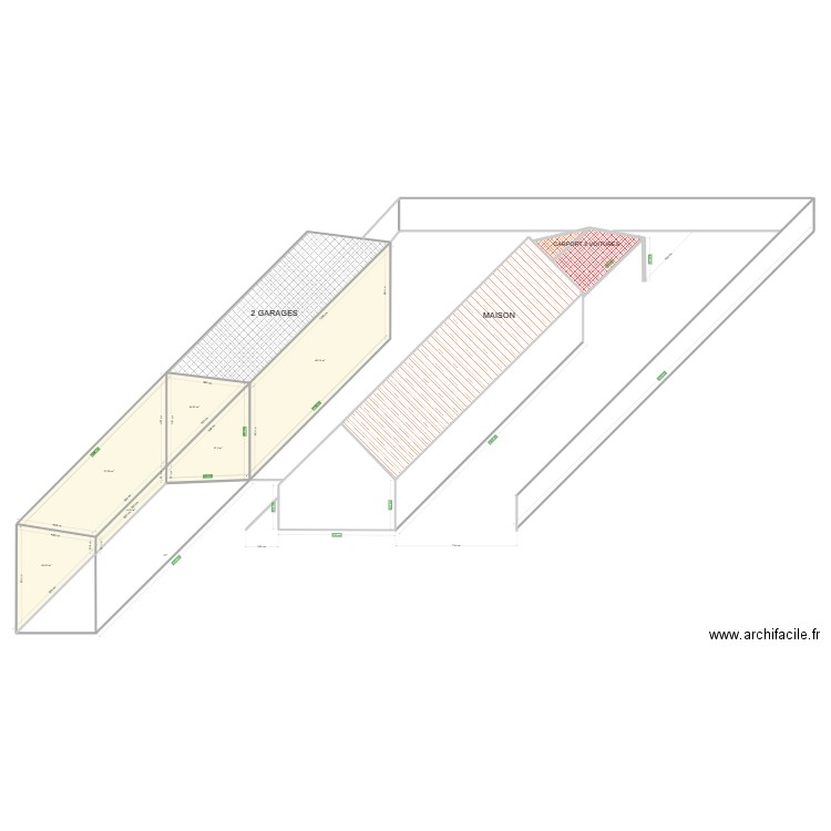 PERSPECTIVE GLOBALE JetB. Plan de 12 pièces et 341 m2