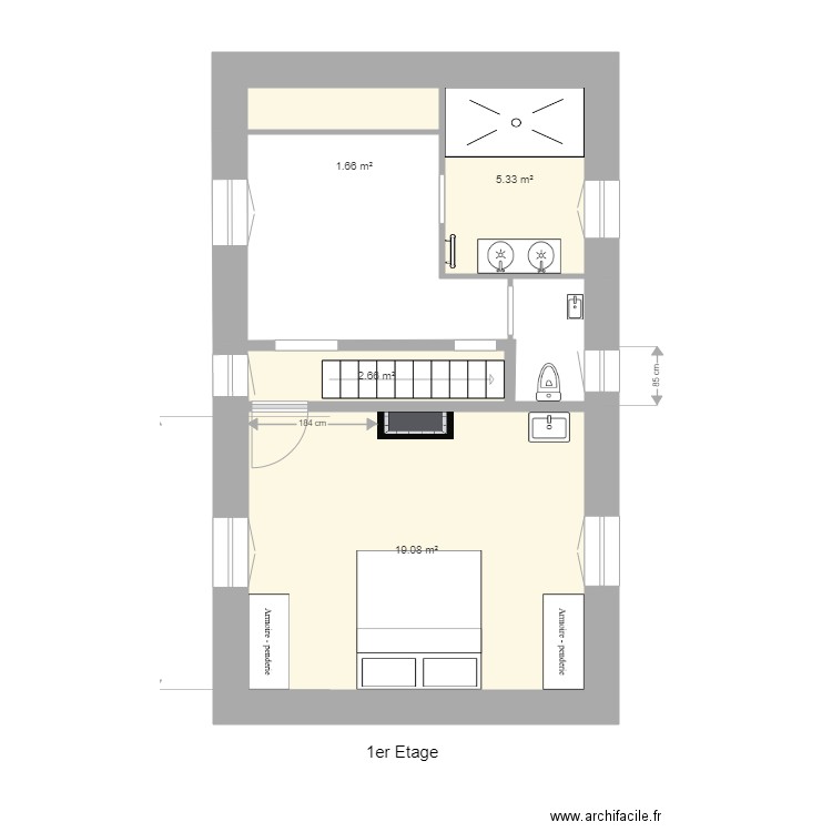 Maisoncelles en Brie Chambre V4. Plan de 0 pièce et 0 m2