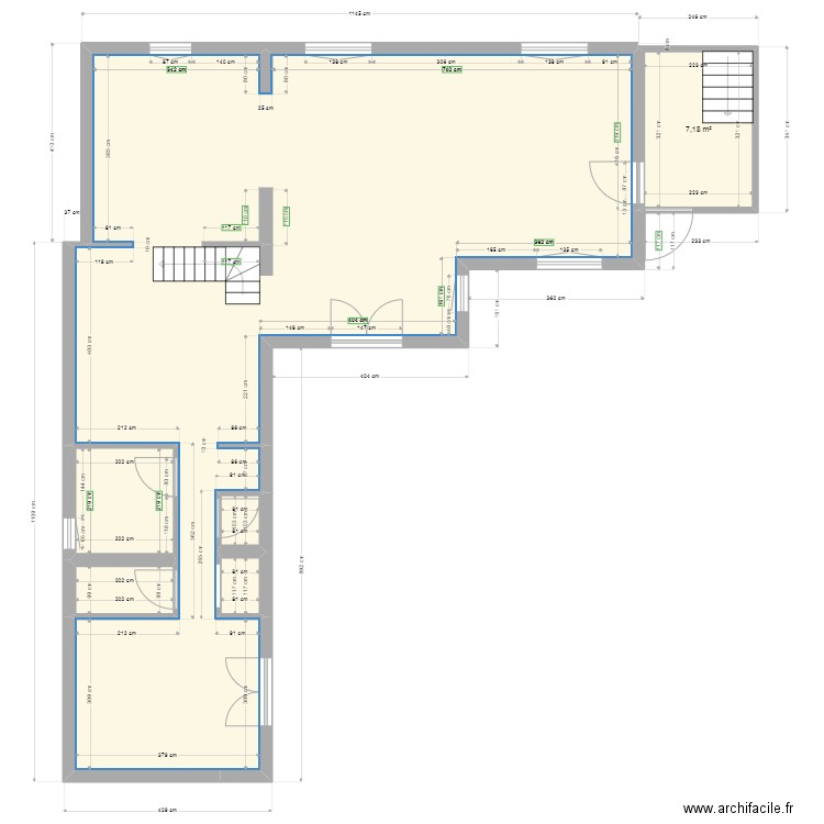 dadonville modif 3. Plan de 6 pièces et 97 m2