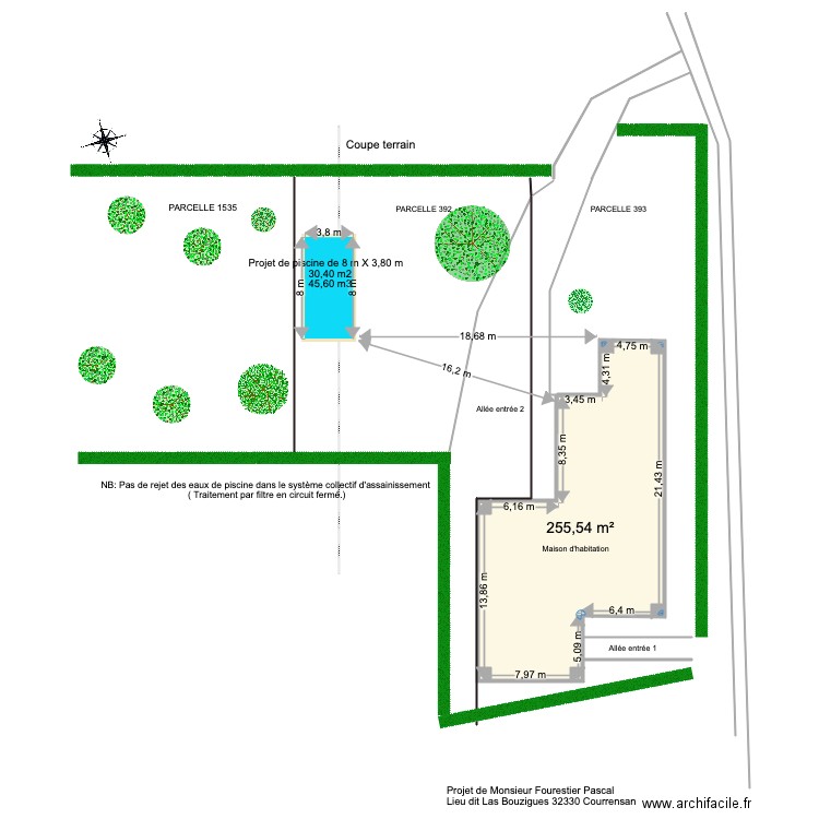 Projet piscine 3. Plan de 0 pièce et 0 m2