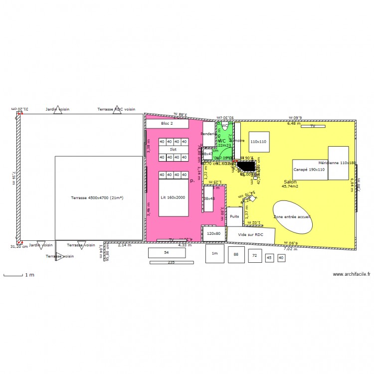 Fonsorbes etage 1b. Plan de 0 pièce et 0 m2